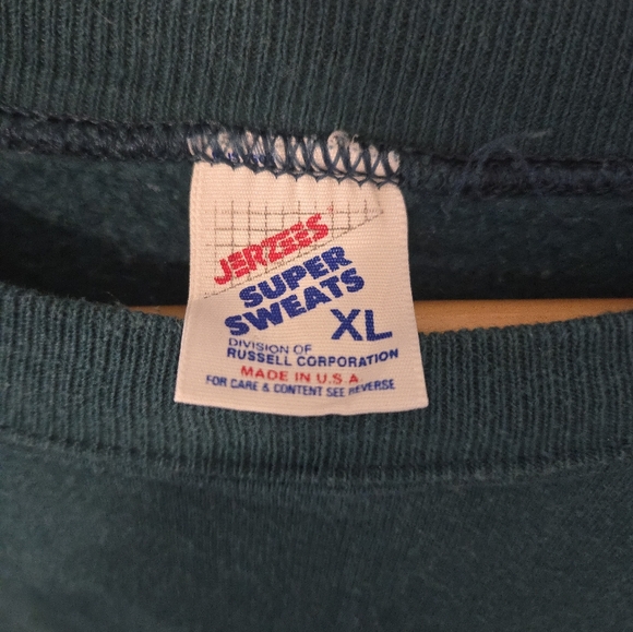 Vintage Jerzees Sweatshirt Horse Indigenous People Indians Mens XL 90s Embroider - Picture 4 of 7